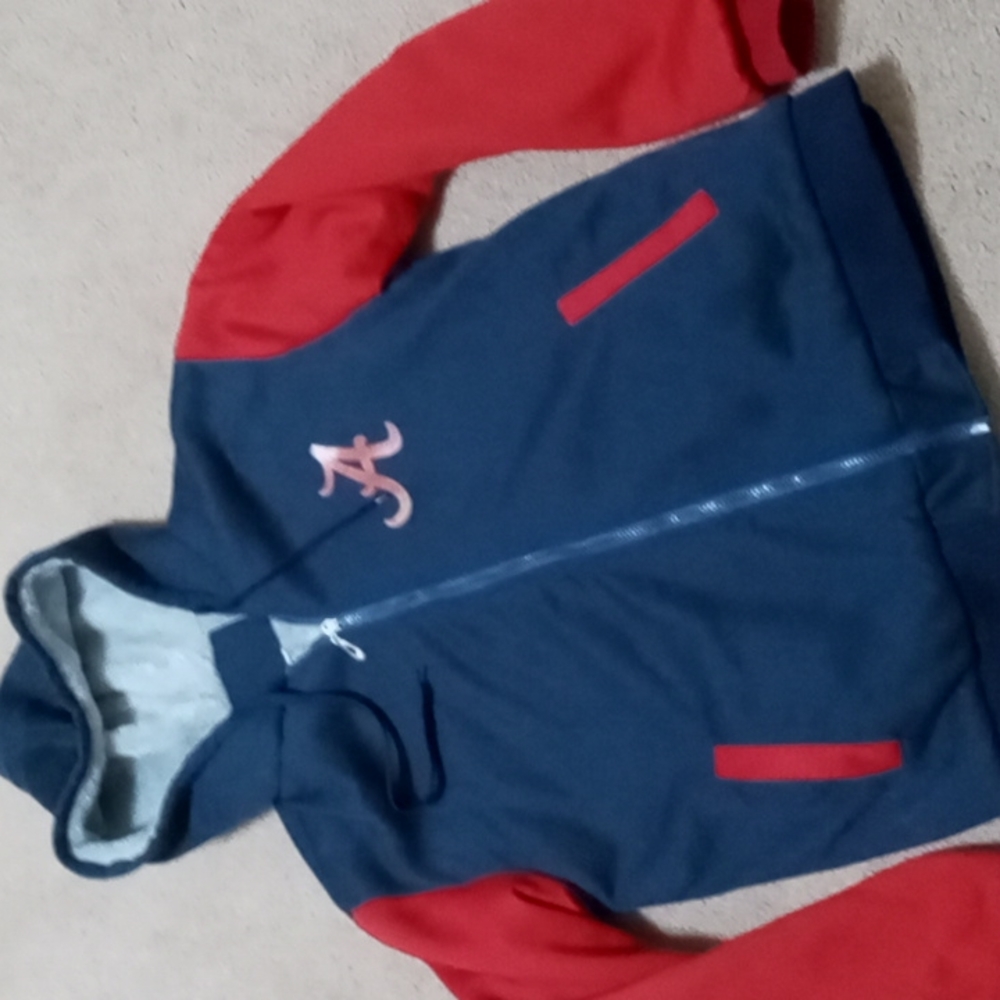 University of Alabama Crimson Tide full-zip warm lined hoodie.  Men's Large